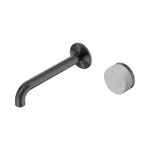 Load image into Gallery viewer, Serenity Progressive Wall Basin Mixer 160mm Spout With Carrara Handle Gun Metal