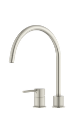 Load image into Gallery viewer, Round Deck Mounted Mixer - PVD Brushed Nickel