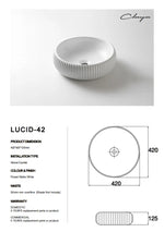 Load image into Gallery viewer, 420*420*125mm White Ceramic Basin