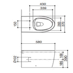 Load image into Gallery viewer, Grande Wall Faced Toilet Pan with Slim Seat