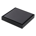Load image into Gallery viewer, 120*120mm Black Stainless Steel Tile Insert Floor Drain(80mm Outlet)