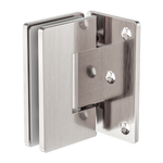 Load image into Gallery viewer, 90 DEGREE GLASS TO WALL SHOWER HINGE 10MM GLASS BRUSHED NICKEL