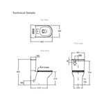 Load image into Gallery viewer, ModernLife BTW Toilet Suite with Slim Seat - Top Inlet Only 77732A-SST-0 + 77784A-0 + 76417A-0