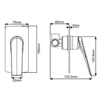 Load image into Gallery viewer, AU Series Square Chrome Wall Mixer