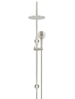 Load image into Gallery viewer, 200mm Round Overhead Shower Rail, Three Function Hand Shower - PVD Brushed Nickel