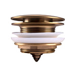 Load image into Gallery viewer, 40mm Mushroom Brushed Brass Bathtub Pop Up Waste without Overflow(Brass)