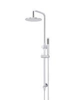 Load image into Gallery viewer, Round Combination Shower Rail 200mm Rose, Single Function Hand Shower - Polished Chrome