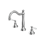 Load image into Gallery viewer, YORK BASIN SET WITH WHITE PORCELAIN LEVER CHROME