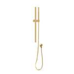 Load image into Gallery viewer, Round Brushed Brass Stainless Steel Rail with Handheld Shower,Fixed Wall Connector Set