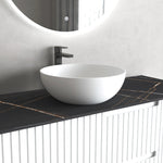 Load image into Gallery viewer, London Solid Surface 390x390x145 Matte White Basin NF
