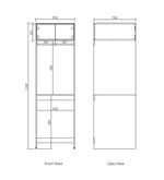 Load image into Gallery viewer, Hampshire Laundry 2100 Black Tall Washing Machine Cabinet