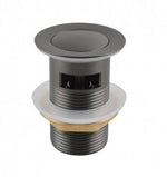 Load image into Gallery viewer, 32/40mm Gun Metal Grey Brass Basin Pop Up Waste with Overflow