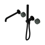 Load image into Gallery viewer, Serenity Progressive Shower System With Spout With Verde Alpi Handle And Slim Shower Matte Black