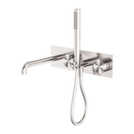 Load image into Gallery viewer, KARA PROGRESSIVE SHOWER SYSTEM WITH SPOUT 230MM BRUSHED NICKEL