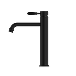 Load image into Gallery viewer, YORK STRAIGHT TALL BASIN MIXER WITH METAL LEVER MATTE BLACK