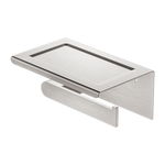 Load image into Gallery viewer, BIANCA TOILET ROLL HOLDER WITH PHONE HOLDER BRUSHED NICKEL