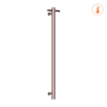 Load image into Gallery viewer, HEATED VERTICAL TOWEL RAIL BRUSHED BRONZE