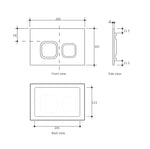 Load image into Gallery viewer, R&T Soft Square Push Plate Matte Black With Chrome Rim