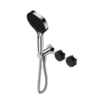 Load image into Gallery viewer, Serenity Progressive Shower System With Marquina Black Handle And Serenity Hand Shower Chrome