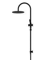 Load image into Gallery viewer, 300mm Round Overhead Shower Rail, Three Function Hand Shower - Matte Black