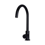 Load image into Gallery viewer, Round Pinless Gooseneck Kitchen Mixer Tap - Matte Black