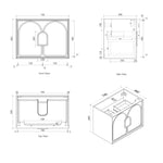 Load image into Gallery viewer, Laguna Black American Oak Wall Hung Vanity