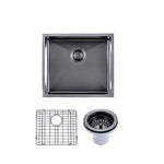 Load image into Gallery viewer, 510x450x230mm Gunmetal Stainless Steel PVD Single Bowl Kitchen Sink