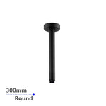 Load image into Gallery viewer, Round Black Ceiling Shower Arm 300mm