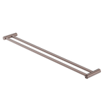 Load image into Gallery viewer, NEW MECCA DOUBLE TOWEL RAIL 800MM BRUSHED BRONZE