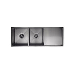 Load image into Gallery viewer, Kitchen Sink - Double Bowl & Drainboard 1160 x 440 - PVD Gunmetal Black