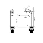 Load image into Gallery viewer, BIANCA BASIN MIXER STRAIGHT SPOUT BRUSHED NICKEL