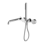 Load image into Gallery viewer, KARA PROGRESSIVE SHOWER SYSTEM SEPARATE PLATE WITH SPOUT 250MM CHROME