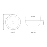 Load image into Gallery viewer, Bronte Round 360x360x130 Matte Black Basin