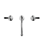 Load image into Gallery viewer, YORK BASIN SET WITH BLACK PORCELAIN LEVER CHROME