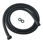 Load image into Gallery viewer, 1500mm Black Stainless Steel Water Inlet/Outlet Shower Hose