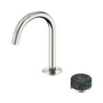 Load image into Gallery viewer, Serenity Progressive Basin Mixer Arc Spout With Verde Alpi Handle Brushed Nickel