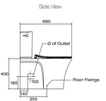 Load image into Gallery viewer, Veil 2pc BTW Toilet with Double Slim Seat - Top Inlet Only