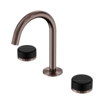 Load image into Gallery viewer, Serenity Basin Set Arc Spout With Marquina Black Handle Brushed Bronze