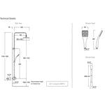 Load image into Gallery viewer, Kohler Rain Duet Renew Column - Square Shower Head Polished Chrome