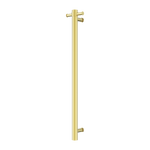 Load image into Gallery viewer, MECCA 240V SINGLE VERTICAL HEATED TOWEL RAIL BRUSHED GOLD