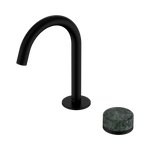 Load image into Gallery viewer, Serenity Progressive Basin Mixer Arc Spout With Verde Alpi Handle Matte Black
