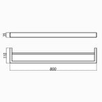 Load image into Gallery viewer, IVANO Series Brushed Nickel Double Towel Rail 800mm