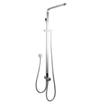 Load image into Gallery viewer, Square Chrome Shower Station without Shower Head and Handheld Shower(Stainless Steel Hose)