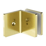 Load image into Gallery viewer, 90 DEGREE GLASS TO WALL BRACKET 10MM GLASS BRUSHED GOLD