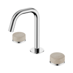 Load image into Gallery viewer, Serenity Basin Set Edge Spout With Rome Travertine Handle Chrome