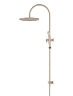Load image into Gallery viewer, 300mm Round Overhead Shower Rail, Three Function Hand Shower - Champagne
