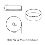 Load image into Gallery viewer, OPAL ROUND 400MM STAINLESS STEEL BASIN GRAPHITE