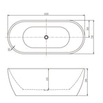 Load image into Gallery viewer, BelBagno Sapphire black acrylic free standing bath