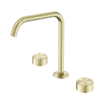 Load image into Gallery viewer, Serenity Bath/Kitchen Set Edge Spout With Metal Handle Brushed Gold