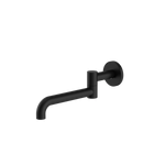 Load image into Gallery viewer, MECCA WALL MOUNTED SWIVEL BASIN/BATH SPOUT ONLY 225MM MATTE BLACK